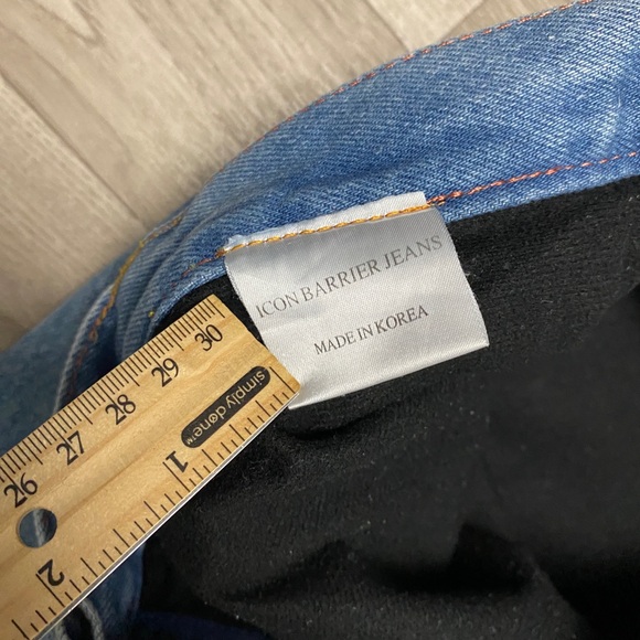 Vtg ICON Barrier Motorcycle Jeans, lined, with ARAMID reinforced knees Sz 38 - Picture 6 of 14